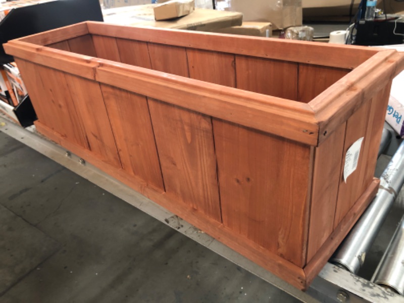 Photo 2 of 40 in. x 12 in. Wood Planter Box
