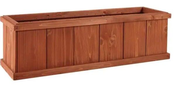 Photo 1 of 40 in. x 12 in. Wood Planter Box
