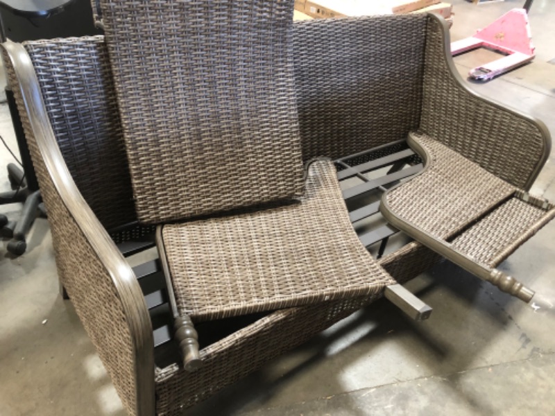 Photo 16 of (COSMETIC/WICKER DAMAGES)
Hampton Bay Windsor 6-Piece Brown Wicker Outdoor Patio Conversation Seating Set with CushionGuard Biscuit Tan Cushions