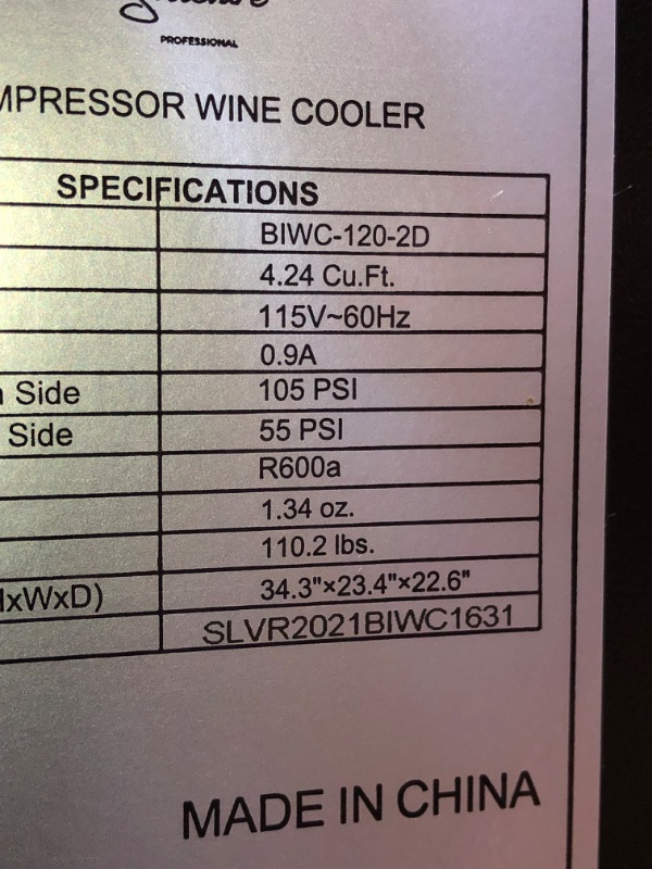 Photo 4 of BIWC-120-2D Stainless Steel 18 Bottle & 57 Can Pro-Style Dual Zone Freestanding & Built-in Wine & Beverage Cooler, Silver
