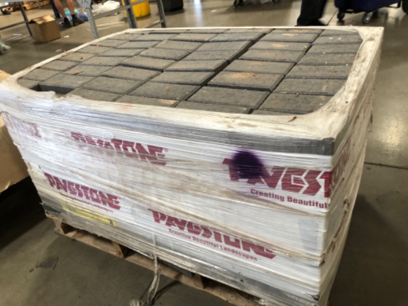 Photo 4 of (Pallet of 480-Pieces/ 103.2 sq. ft.) Pavestone Holland 7.87 in. L x 3.94 in. W x 2.36 in. H 60 mm Charcoal Blend Concrete Paver (480-Pieces/ 103.2 sq. ft./ Pallet)