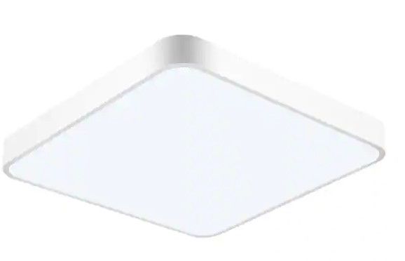 Photo 1 of 19.67 in. 1-Light White LED Ultra-Thin Ceiling Light Semi-Flush Mount (1-Pack)
