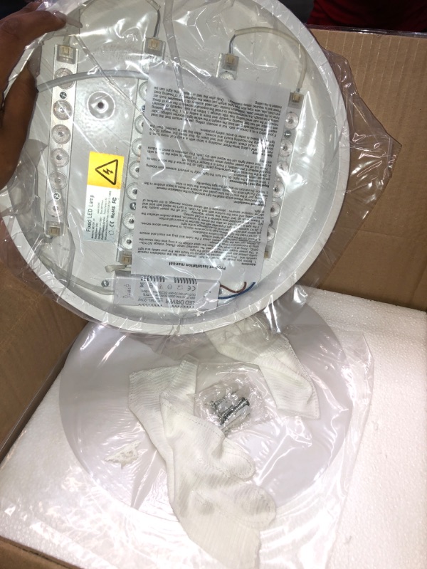 Photo 2 of 12 in. Round LED Flush Mount Light Pantry Laundry Closet Light 2800 Lumens 6000-6500K Cool White
