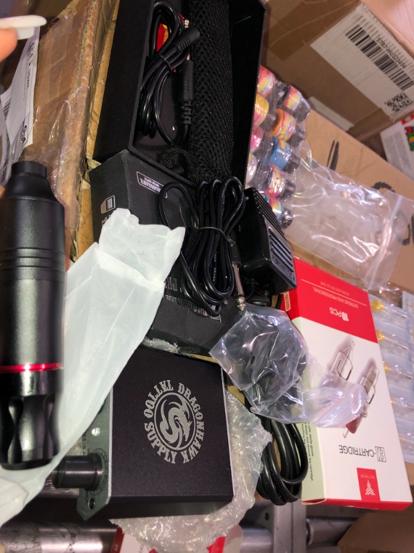 Photo 1 of Dragonhawk Atom Mg3 Rotary Wireless Tattoo Pen Machine Kit 1,300 mAh Capacity Battery Extereme Tattoo Cartridges Needles 10 Color Inks Disposable Grips 500DC