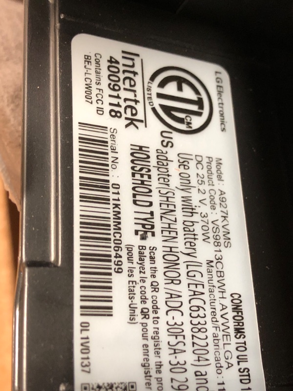 Photo 1 of LG Electronics CordZero A9 ThinQ Kompressor Cordless Stick Vacuum Cleaner in Vintage Wine