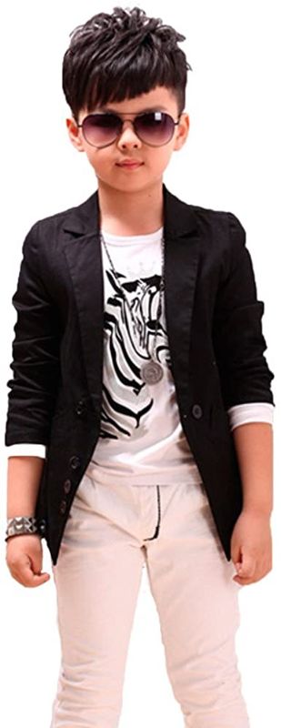 Photo 1 of GETUBACK Boys' Fashion Blazers Casual Jackets, Black, Size 12