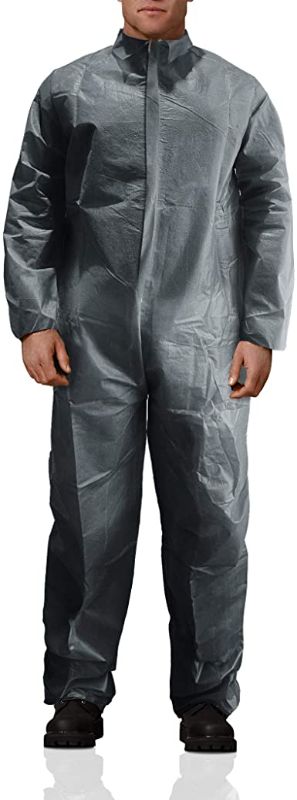 Photo 1 of AMZ 50 gsm Polypropylene Disposable Coveralls, Large