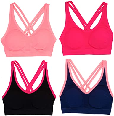 Photo 1 of Alyce Ives Intimates Womens Sports Bra, Pack of 4, XL
