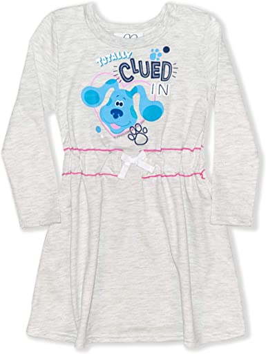 Photo 1 of Nickelodeon Girl's Blue's Clues Clued in Long Sleeve Dress, Knee Length Casual Clothing for Toddlers, 4T