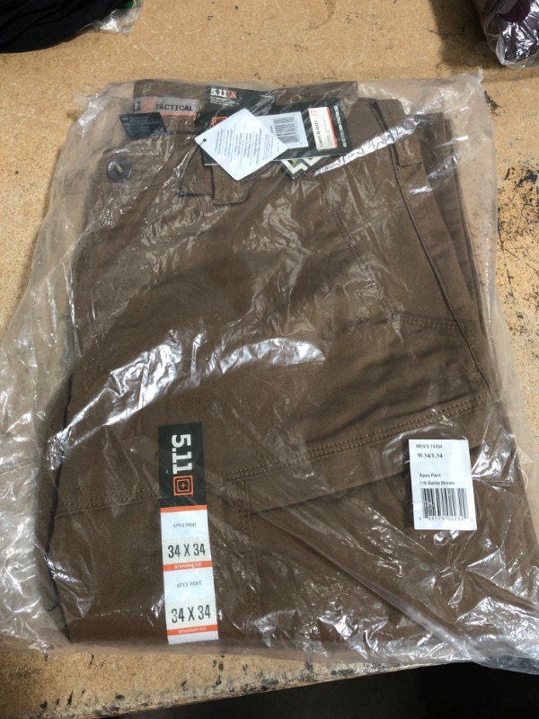 Photo 2 of 5.11 Tactical Men's Flex-Tac Apex Pant, Battle Brown, 34W 34L