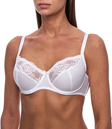 Photo 1 of frugue Women's Minimizer Sheer Lace Plus Size Unlined Bra, 32C