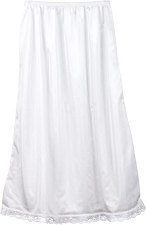 Photo 1 of I.C. Collections Big Girls White Nylon Half Slip - Tea Length, Size US 12