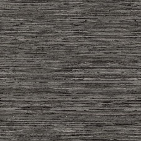 Photo 1 of 20.5 in. X 16.5 Ft. Dark Grey Grasscloth Peel & Stick Wallpaper