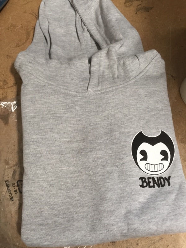 Photo 2 of Bendy and the Ink Machine Hoodie - Official Bendy Sweatshirt - Black and White Bendy Boys Hoody, Size Large