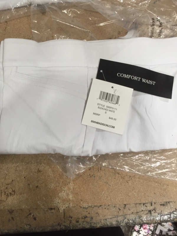 Photo 2 of 89th Madison Comfort Waist Style 595P2111 Bleached White, Size Small