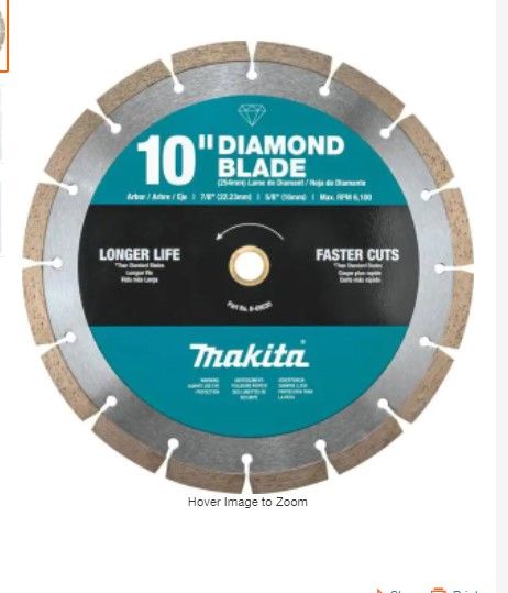 Photo 1 of 10 in. Segmented Rim Diamond Blade for General Purpose
