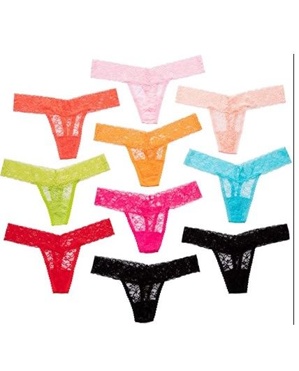 Photo 1 of Alyce Ives Intimates Womens All Lace Thong, Pack of 10 size m
