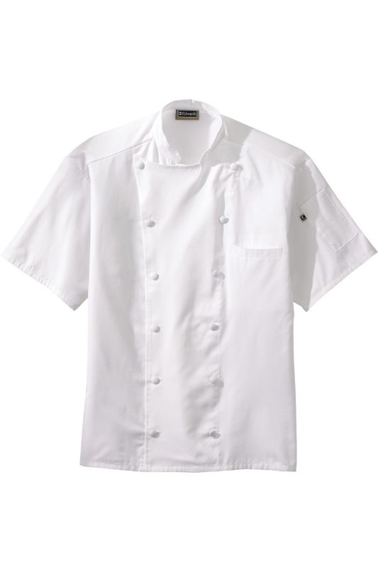 Photo 1 of Chef Uniform White Shirt Sleeve Tradition Coat 12 Buttons- Size: MEDIUM 