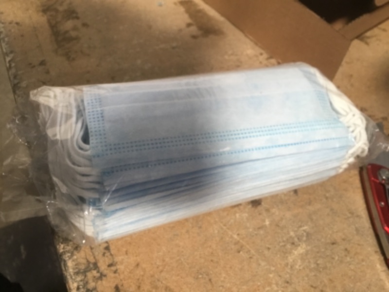 Photo 2 of Face Mask Disposable Non-medical 3-ply Face Mask Blue 50 Pack
