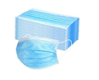 Photo 1 of Face Mask Disposable Non-medical 3-ply Face Mask Blue 50 Pack
