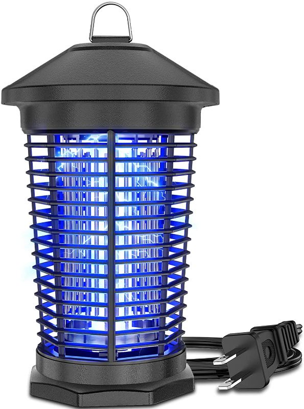 Photo 1 of Bug Zapper Outdoor Electric, 5.8Ft Portable Mosquito Zapper Fly Zapper Indoor, 4000V High Powered Mosquito Killer Lamp, Hanging Waterproof Bug Light Zapper for Patio Backyard Home Garage Camping-Black
