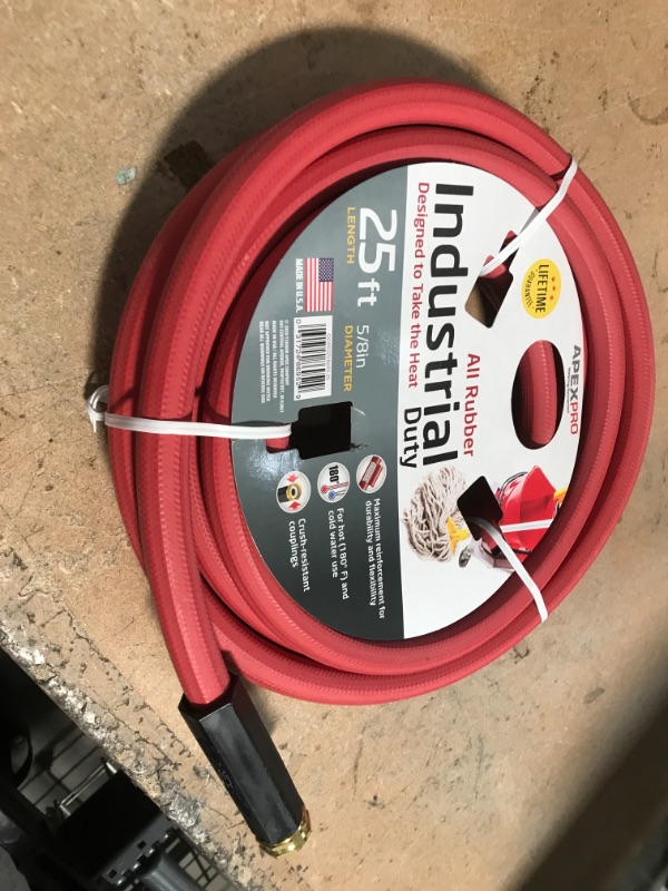 Photo 2 of 8695-25 0.63 in. X 25 Ft. Industrial Hot Water All Rubber Hose
