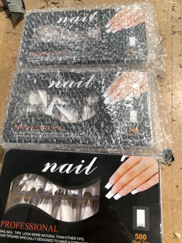 Photo 1 of Non-Refundable Bundles of 3 Packs of Professional Nails Tips of 500 pcs Each
