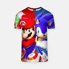 Photo 1 of Classic Cartoon Mario Sonic Sport 3D T-shirt -LARGE
