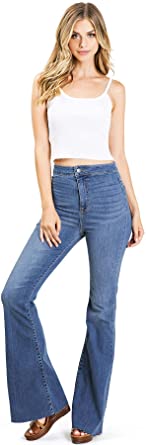 Photo 1 of Cello Jeans Women's High Rise Stretchy Flared Jeans 05
