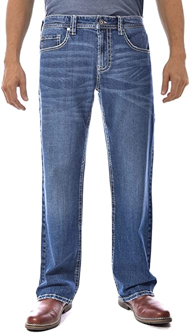 Photo 1 of Axel Men's Slim Boot Cut Jeans Stone Blue 32X32
