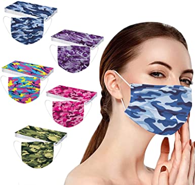 Photo 1 of Camo Disposable Face Mask 50