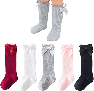 Photo 1 of CozyWay Knee High Socks Newborn Infants Toddlers Girls Tube Ruffled Uniform Long Stockings
size 6-12 months 