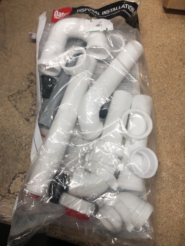 Photo 2 of 1-1/2 in. White Plastic Slip-Joint Garbage Disposal Install Kit with Dishwasher Garbage Disposal Connector
