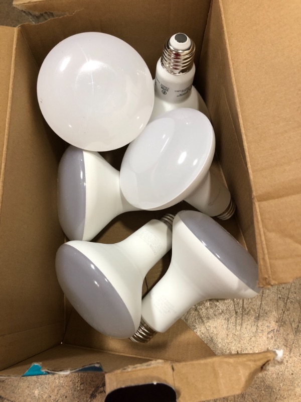 Photo 2 of 65-Watt Equivalent BR30 Dimmable LED Light Bulb Daylight (6-Pack)
