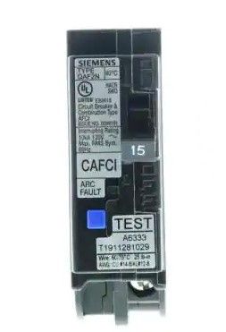 Photo 1 of 15 Amp 1-Pole Combination AFCI Plug-On Neutral Circuit Breaker
