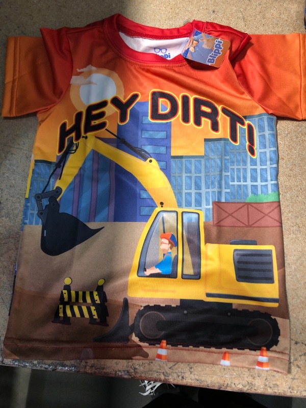 Photo 2 of Blippi Boy's Sublimation Crewneck Tee Shirt Children's Activewear size 4t
