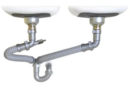 Photo 1 of 1-1/2 in. All-in-One Drain Kit for Double Bowl Kitchen Sinks
