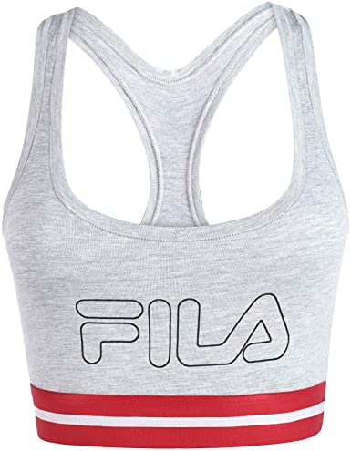 Photo 1 of Fila Women's Classic Logo Cotton Racerback Sports Bra size large 
