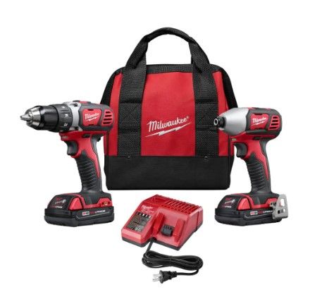 Photo 1 of M18 18-Volt Lithium-Ion Cordless Drill Driver/Impact Driver Combo Kit (2-Tool) W/ Two 1.5Ah Batteries, Charger Tool Bag
