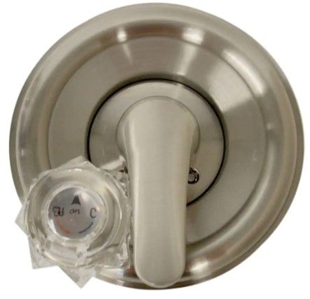 Photo 1 of 1-Handle Valve Trim Kit in Brushed Nickel for Delta Tub/Shower Faucets (Valve Not Included)
