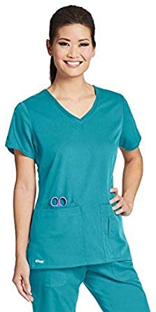 Photo 1 of BARCO Grey's Anatomy Women's Cora Top, Crossover V-Neck Medical Scrub Top w/ 4 Pockets & Tulip Sleeves
SIZE MEDIUM