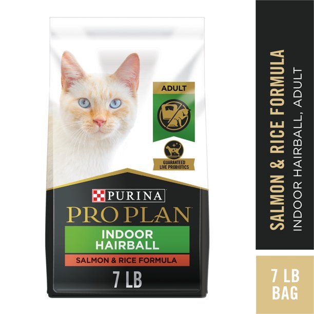 Photo 1 of **EXPIRES APRIL 2023** Purina Pro Plan Hairball Management, Indoor Cat Food, Salmon and Rice Formula, 7 lb. Bag 
