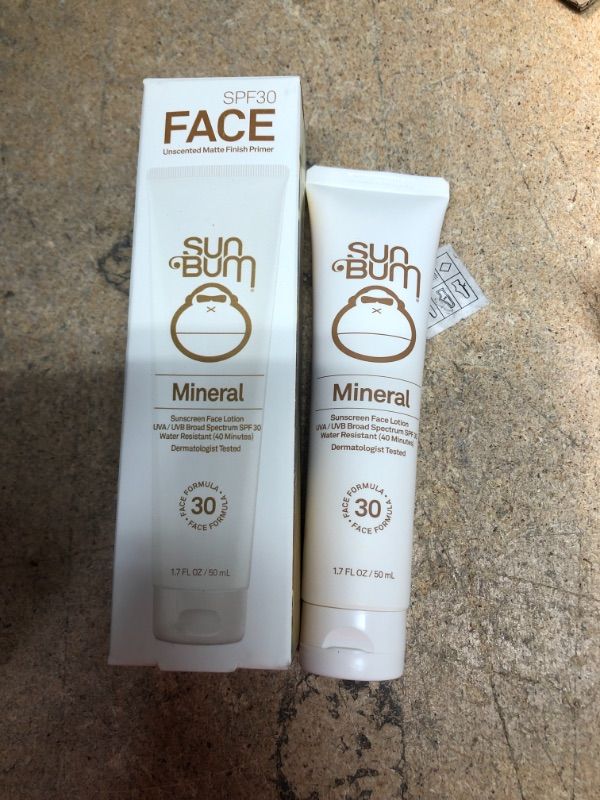 Photo 2 of **EXPIRES 04/2022** Sun Bum Mineral SPF 30 Tinted Sunscreen Face Lotion | Vegan and Reef Friendly (Octinoxate & Oxybenzone Free) Broad Spectrum Natural Sunscreen with UVA/UVB Protection | 1.7 oz
