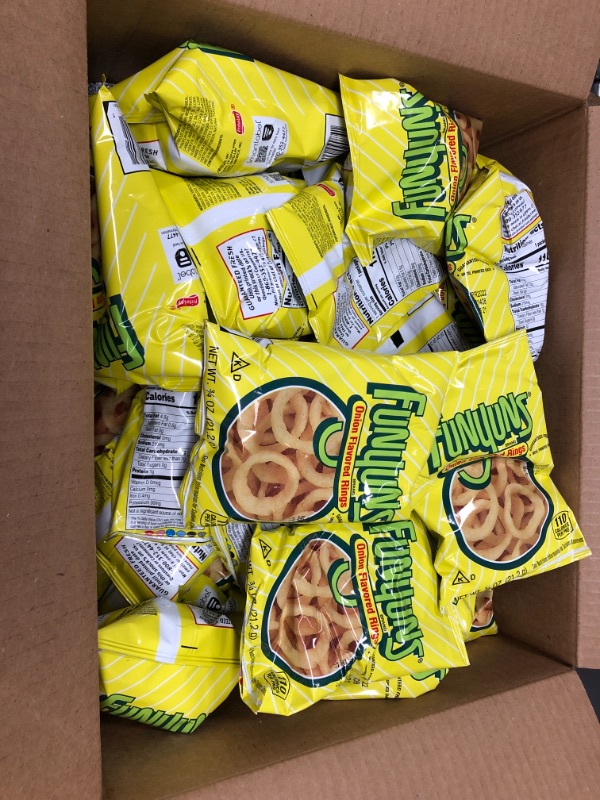 Photo 2 of **EXPIRES APRIL 2022** Funyuns Onion Flavored Rings, 0.75 oz Bags, 40 Count
