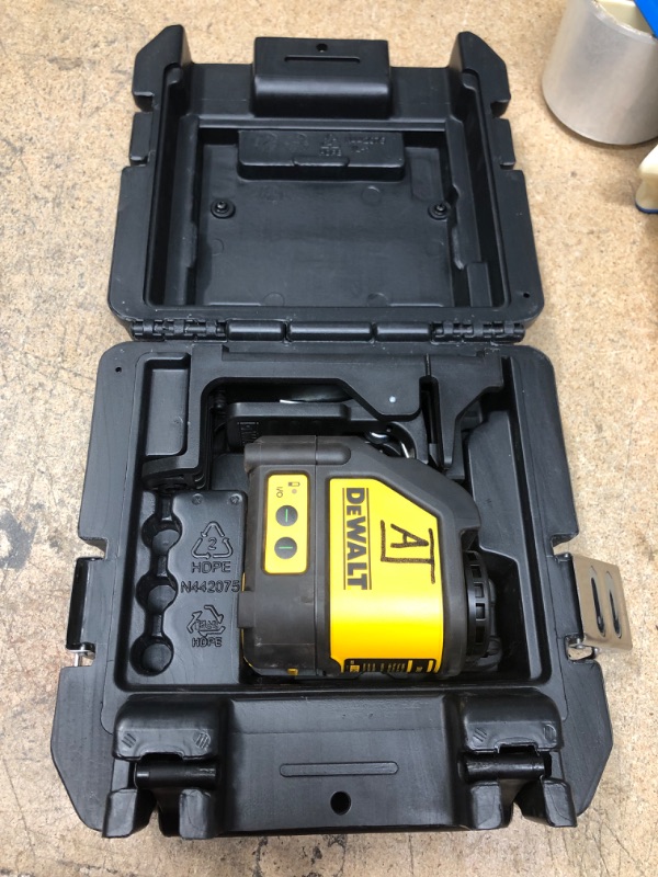 Photo 2 of DEWALT
165 ft. Green Self-Leveling Cross Line Laser Level with (3) AAA Batteries & Case