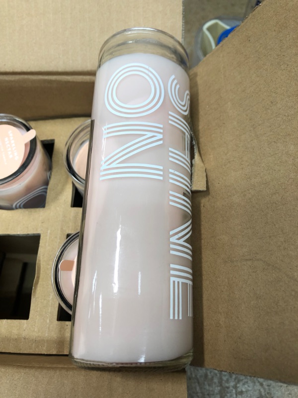 Photo 1 of 4 Pack
10 oz Glass "Shine On" Candle Sparkling Nectar 
