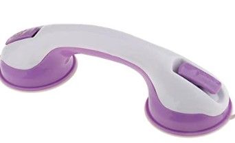 Photo 1 of 2 Pack Suction Grab Bar - Shower Handle - Bathroom Balance Bar - Safety Hand Rail Support for Tub, Handicap, Elderly, Injury, Kid, Senior, Disabled - Purple