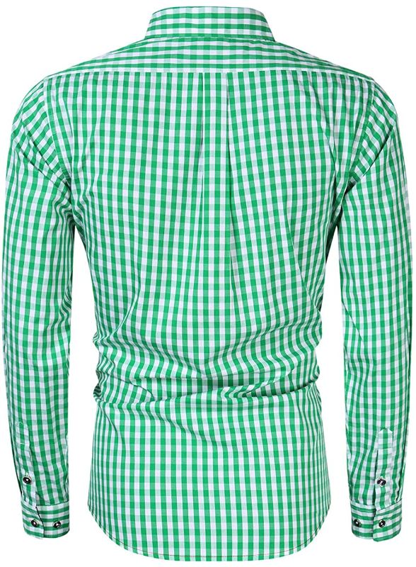 Photo 1 of Clearlove Men's German Bavarian Oktoberfest Stylish Long Sleeve Slim Fit Classical Shirt- LARGE