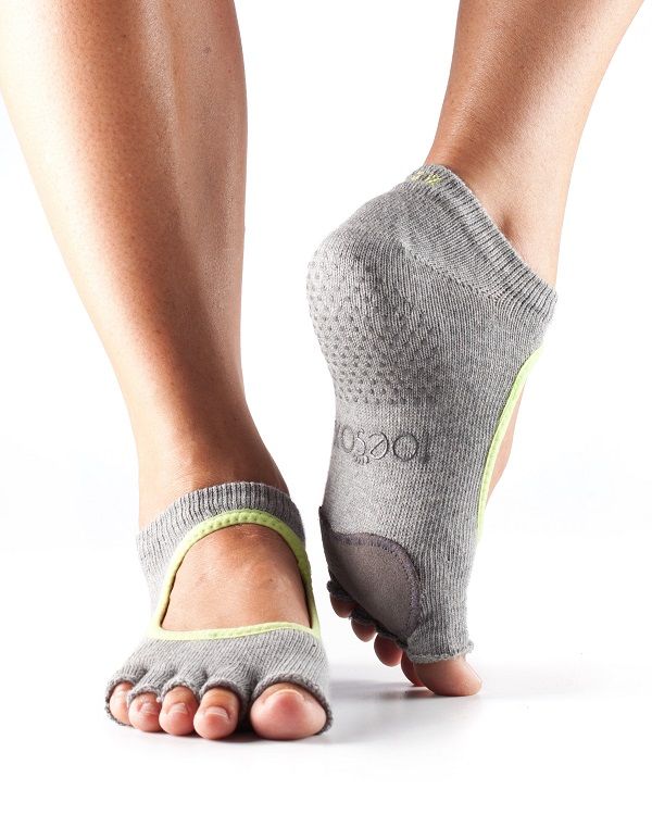 Photo 1 of Dance Half Toe Plie Heather Gray / Limeaid Trim Small
