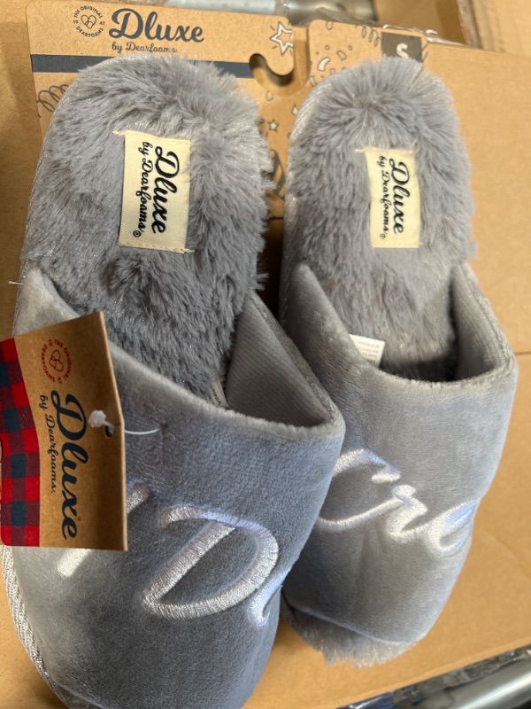 Photo 2 of Women's dluxe by dearfoams I Do Crew Slide Slippers(S) SIZE 5-6 SMALL 
